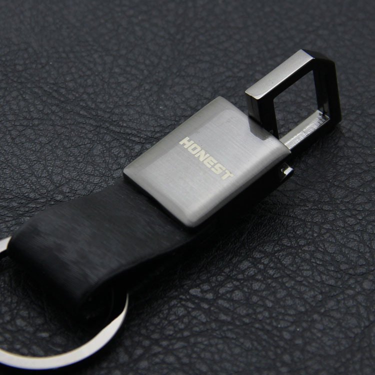 Geometric Leather Keychain - Semper Fi Leather