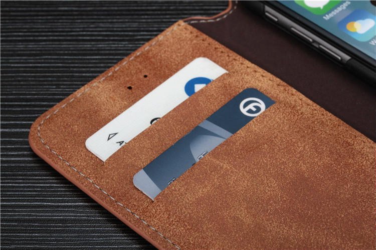 Brown Leather iPhone Wallet Case - Semper Fi Leather