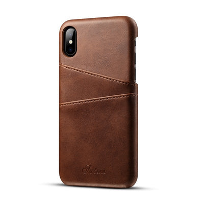 Leather iPhone X Card Case - Semper Fi Leather