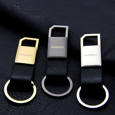 Geometric Leather Keychain - Semper Fi Leather