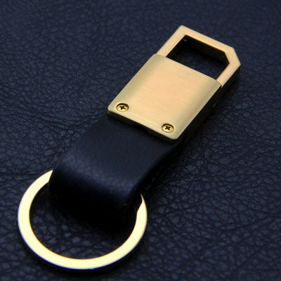 Geometric Leather Keychain - Semper Fi Leather