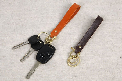 Handcrafted Ultra-Strong Leather Keychain - Semper Fi Leather