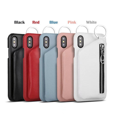 Genuine Leather iPhone X Pocket Case - Semper Fi Leather