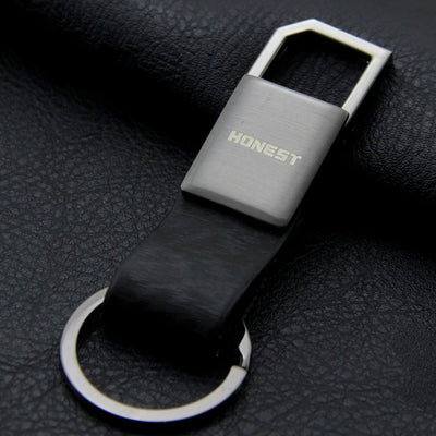 Geometric Leather Keychain - Semper Fi Leather