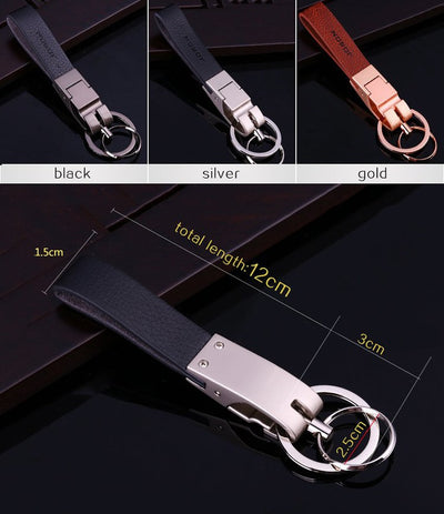 Luxury Leather Strap Keychain - Semper Fi Leather