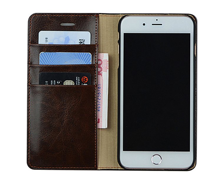 Orange Leather iPhone Wallet Case - Semper Fi Leather
