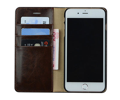 Orange Leather iPhone Wallet Case - Semper Fi Leather