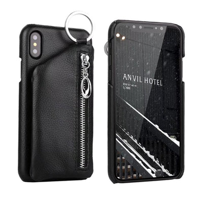 Genuine Leather iPhone X Pocket Case - Semper Fi Leather