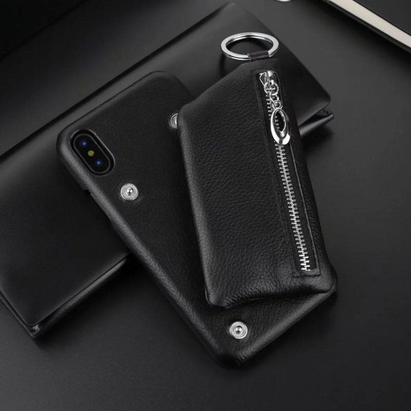 Genuine Leather iPhone X Pocket Case - Semper Fi Leather