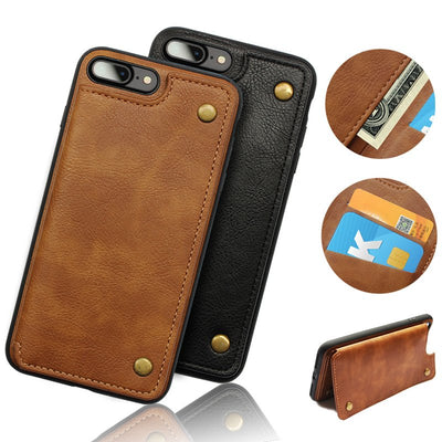 iPhone Back Wallet Case - Semper Fi Leather