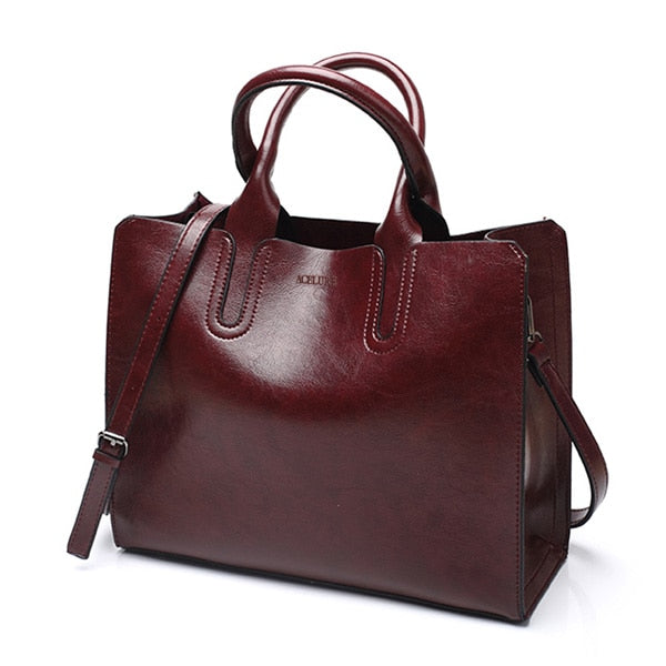 ACELURE Leather Handbags Big Women Bag High Quality Casual Female Bags Trunk Tote Spanish Brand Shoulder Bag Ladies Large Bolsos - Semper Fi Leather