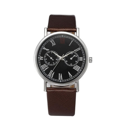 Luxury Top Brand Men Watch Retro Design Leather Band Analog Alloy Quartz Stainless Steel Business Wrist Watch relogio masculino - Semper Fi Leather