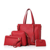 Women Bag Set Top-Handle Big Capacity Female Tassel Handbag Fashion Shoulder Bag Purse Ladies PU Leather Crossbody Bag - Semper Fi Leather