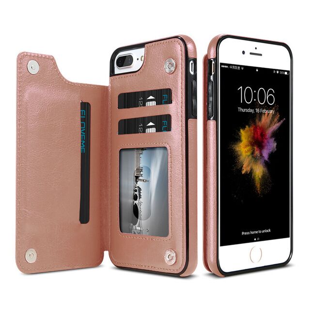 KISSCASE Retro PU Leather Case For iPhone X 6 6s 7 8 Plus XS 5S SE Multi Card Holders Phone Cases For iPhone XS Max XR 10 Cover - Semper Fi Leather