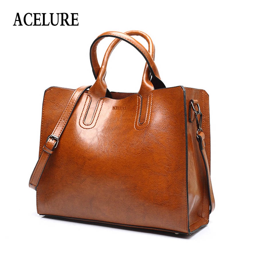ACELURE Leather Handbags Big Women Bag High Quality Casual Female Bags Trunk Tote Spanish Brand Shoulder Bag Ladies Large Bolsos - Semper Fi Leather