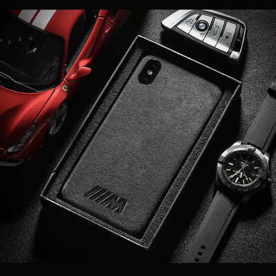 Motorsport AMG Gran Turismo GTR Turn fur cover case for iphone 6 6S plus 7 plus 8 plus X XR XS MAX Luxury car phone leather case - Semper Fi Leather