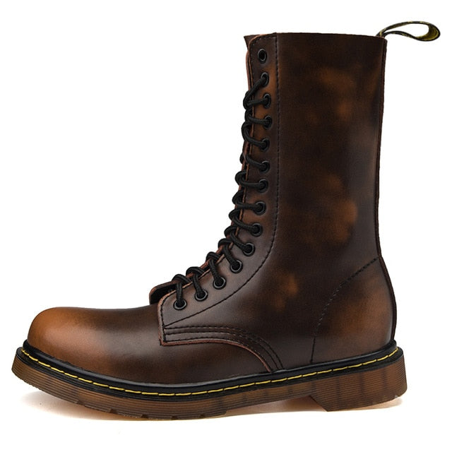 Lovers Popular Motocycle Boots Size 35-46 Men Winter High-Top Martens Boots Men Leather For Men Casual Luxury Military Boot Army - Semper Fi Leather