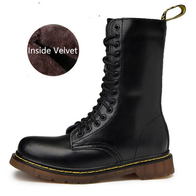 Lovers Popular Motocycle Boots Size 35-46 Men Winter High-Top Martens Boots Men Leather For Men Casual Luxury Military Boot Army - Semper Fi Leather